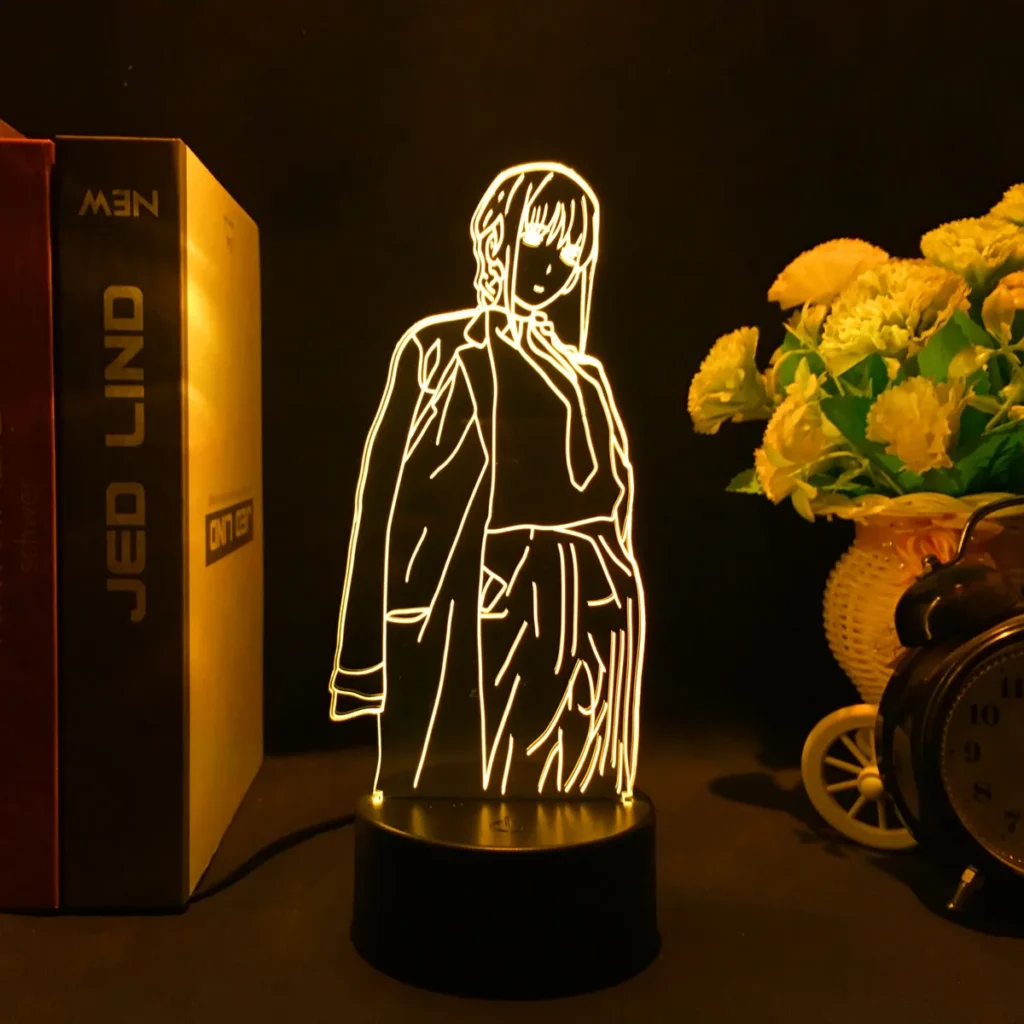 Anime Chainsaw Man Makita Unique Led Lamp Acrylic