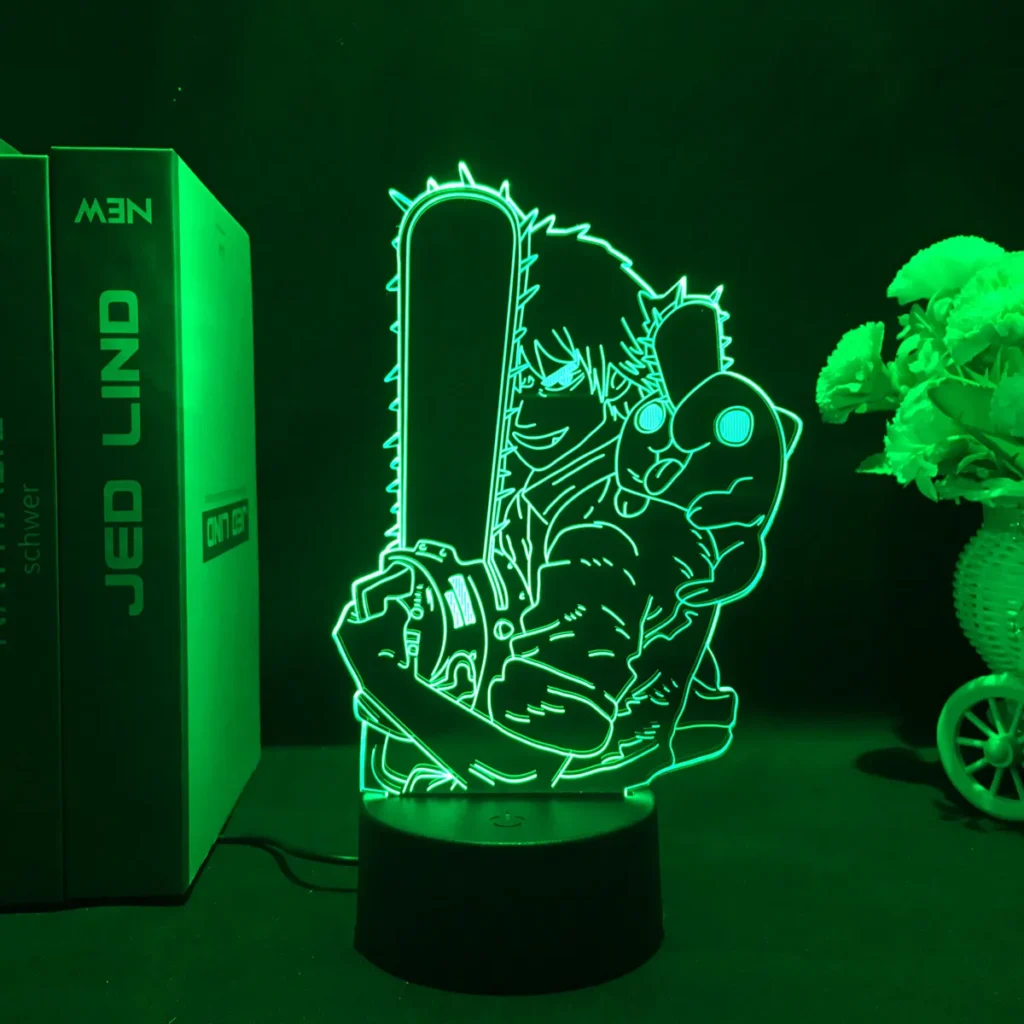 Anime Chainsaw Man Denji Pochita Led Lamp Acrylic