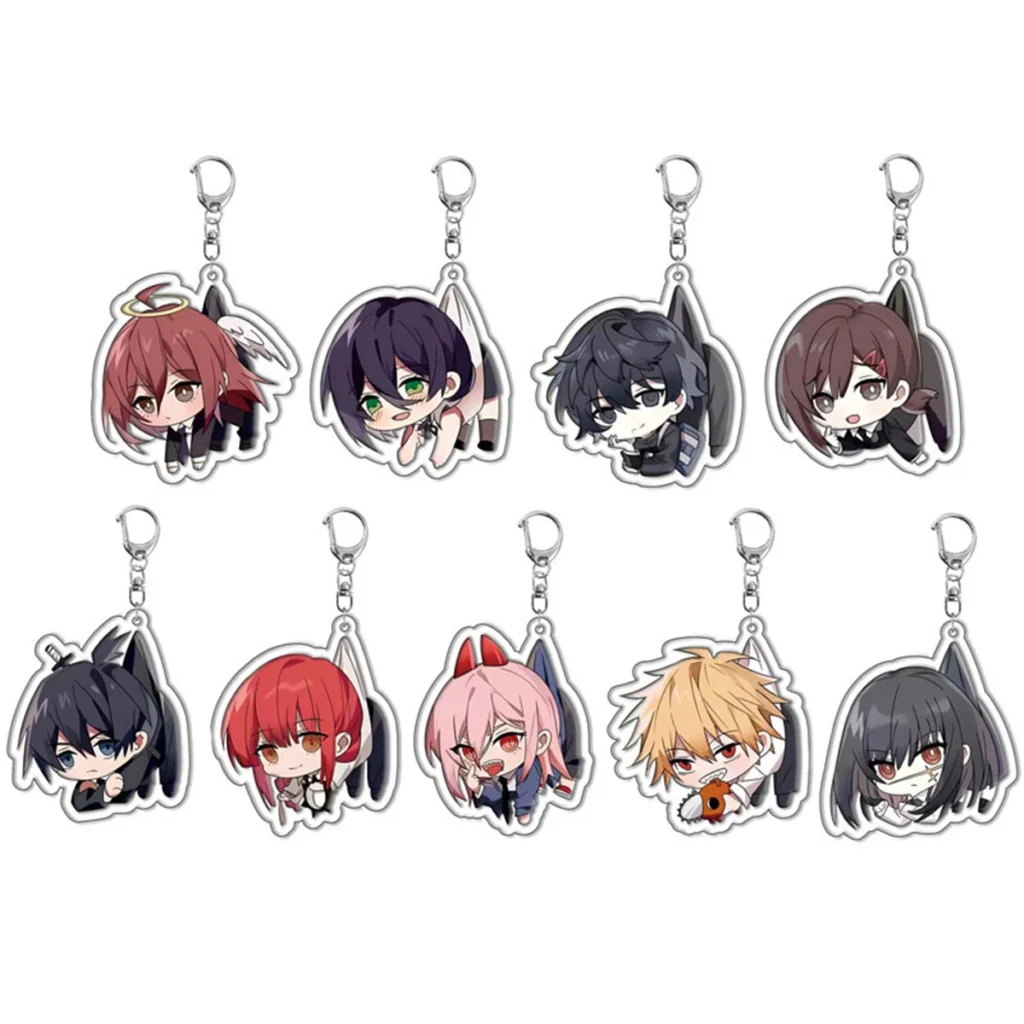Anime Chainsaw Man Cartoon Character Keychain