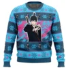 Christmas Aki Chainsaw Man Ugly Christmas Sweater FRONT mockup - Chainsaw Man Gifts