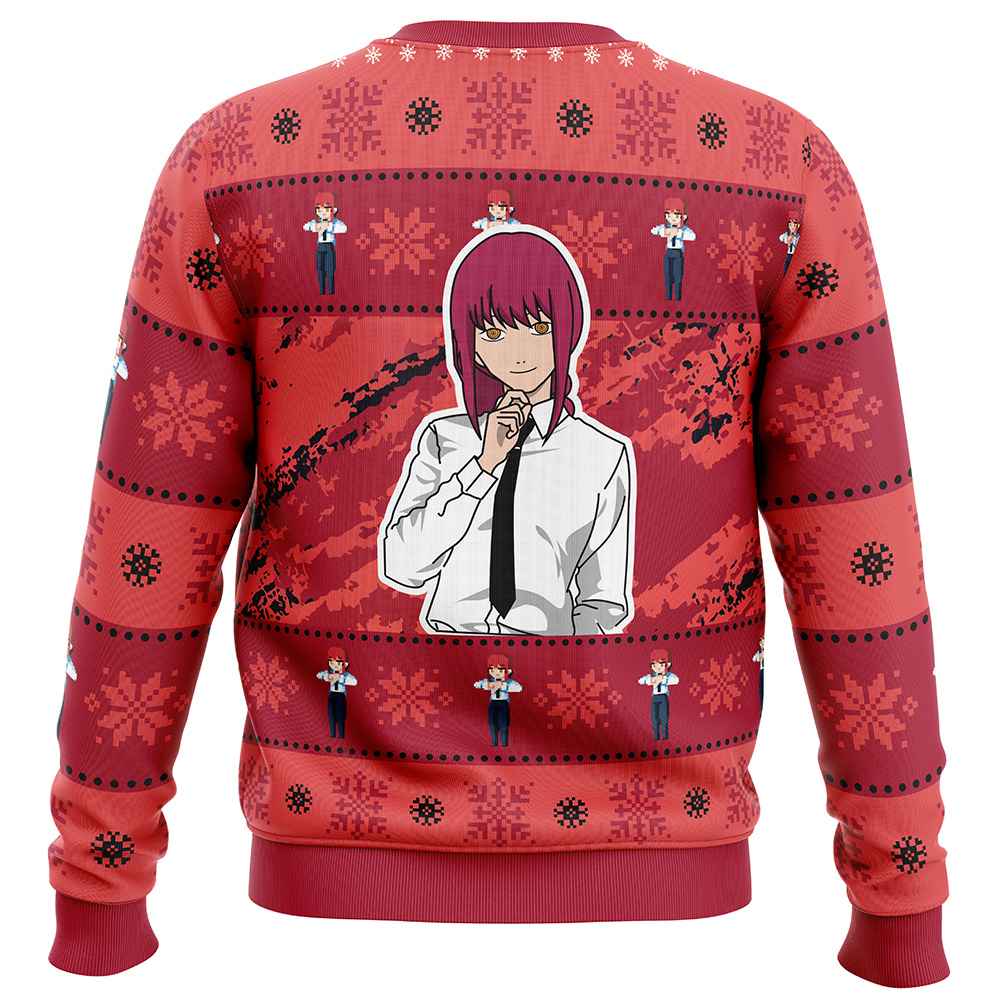 Christmas Makima Chainsaw Man Ugly Christmas Sweater - Image 2