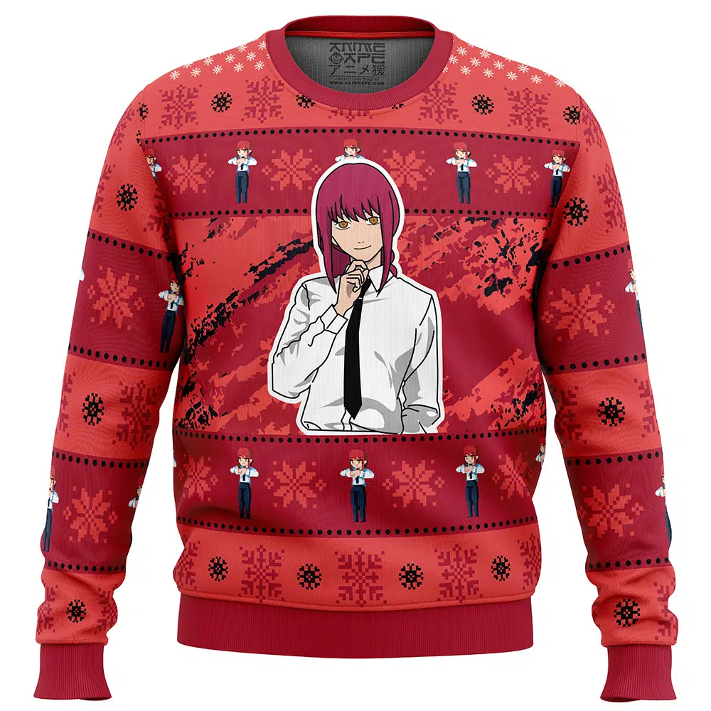 Christmas Makima Chainsaw Man Ugly Christmas Sweater
