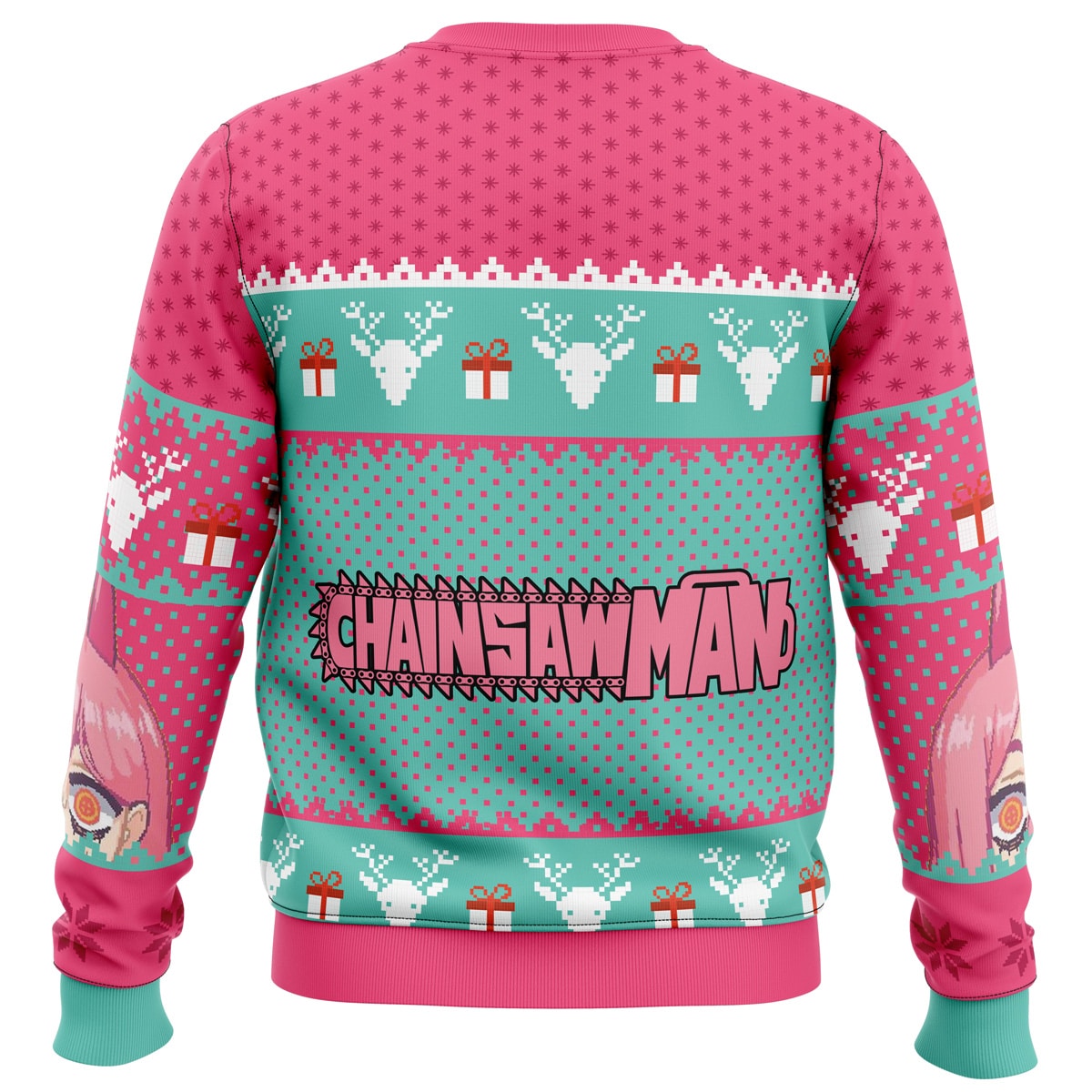 Power Chainsaw Man Ugly Christmas Sweater - Image 2