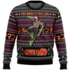 You Make It Feel Like Christmas Chainsaw Man Ugly Christmas Sweater FRONT mockup - Chainsaw Man Gifts