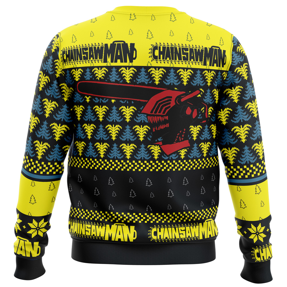 You Make It Fell Like Christmas Chainsaw Man Ugly Christmas Sweater - Image 4